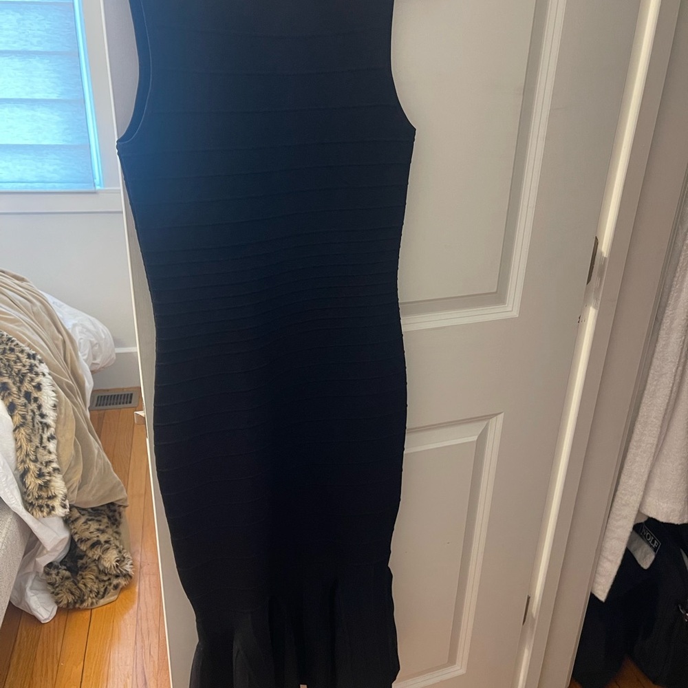 Retrofete Elegant Black Midi Dress